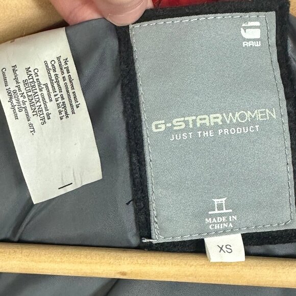 G-Star Whistler Puffer Vest Red Size XS Full Zipper Fur Trim Removable Hood Coat - Picture 10 of 15